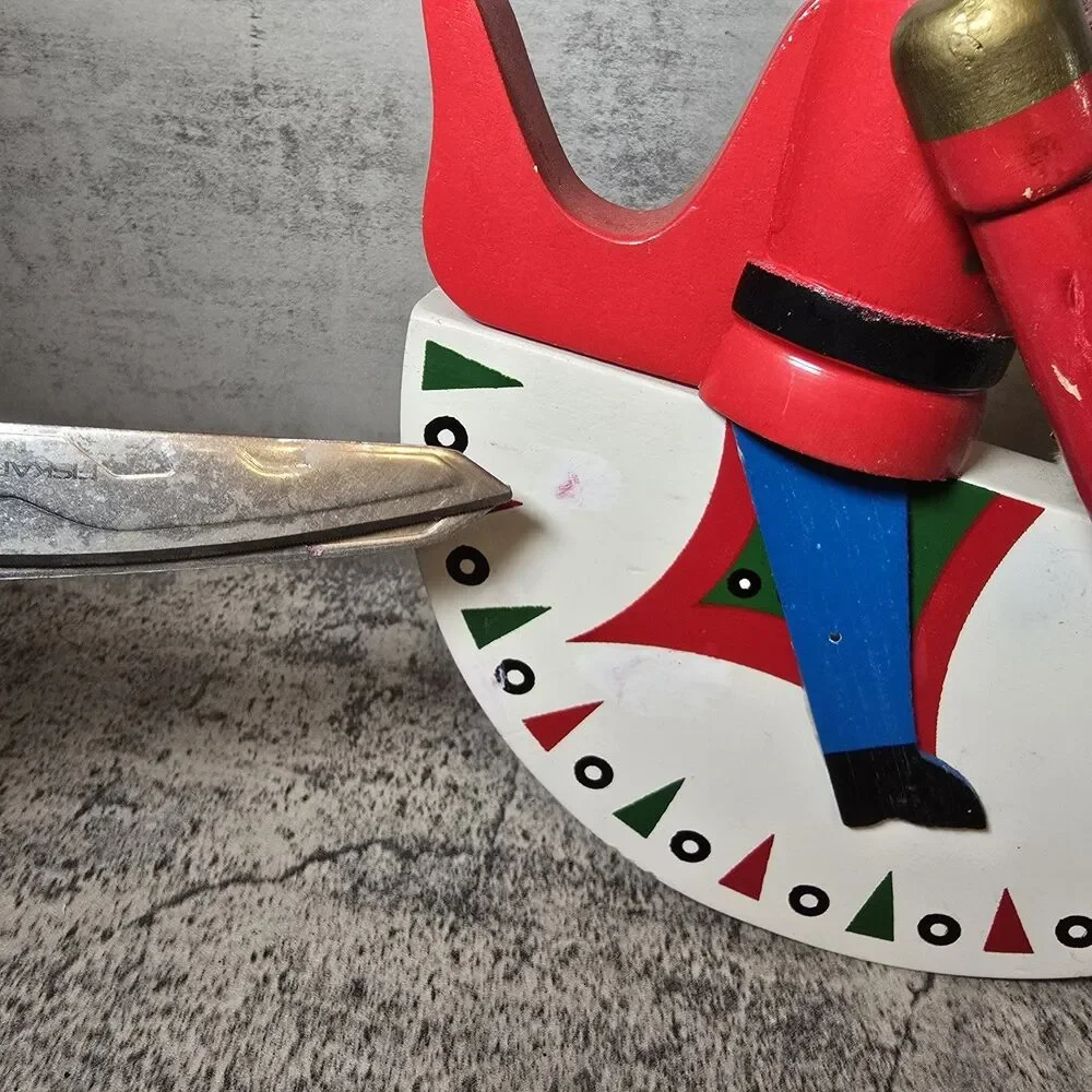 Vintage Erzgebirge Wooden Soldier Nutcracker White Rocking Horse East Germany